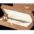 American Walnut Standard Leader Gavel W/ Presentation Case